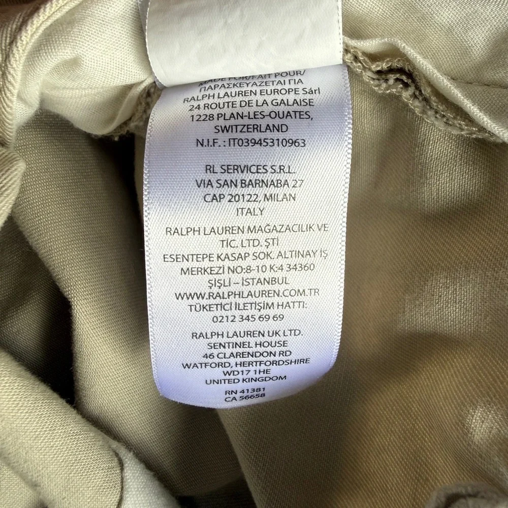 Polo Ralph Lauren Mens Classic Fit Chino Pants Tan Khaki Twill 32x32